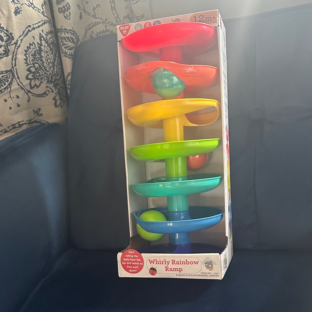 Whirly Rainbow Ramp Kids Toy - Multicolor Ball Drop